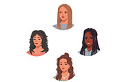 Trendy female avatars bundle, a Person Illustration by Yayasya (Thumbnail 3 of 3)