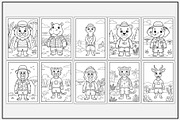 Animal-Themed Summer Coloring Pages, a Seasonal Illustration by Lamia Emad (Thumbnail 2 of 5)