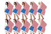4th of July Bright Girls Clipart, a Seasonal Illustration by GlamArtZhanna (Thumbnail 4 of 5)