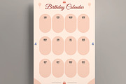 Birthday Calendar Template layout, a Stationery Template by MightyDesign (Thumbnail 2 of 7)