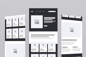 Professional Business Wireframe, a Wireframe Template by MightyDesign