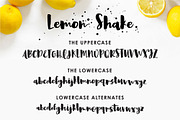 Lemon Shake, a heavy brush font, a Script Font by Rachel White Art (Thumbnail 2 of 14)