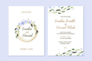 Elegant Wedding Invitation Design, an Invitation Template by kh_cat