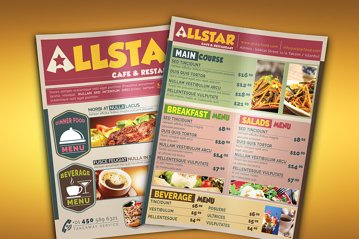 Cafe and Restaurant Flyer 02, a Flyer Template by fatihakdemir (Photo 4 of 4)