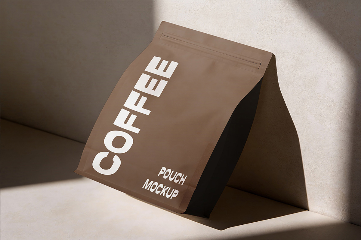 Coffee Pouch Mockup, a Packaging Mockup by Pitchlook.Studio (Photo 2 of 4)