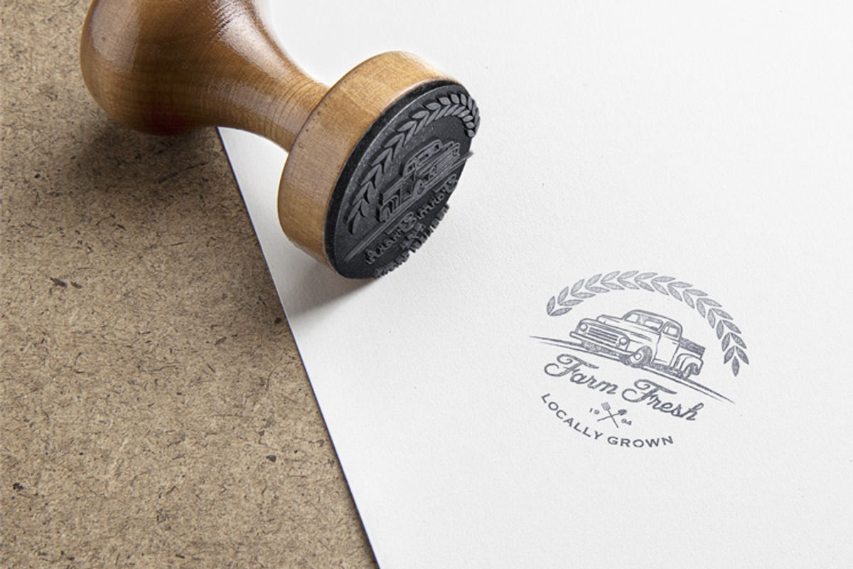 Vintage farmer truck logos, a Food Illustration by 1baranov (Photo 2 of 4)