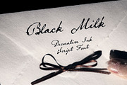 Black Milk: Decorative Ink Script, a Script Font by Mneme (Thumbnail 11 of 11)