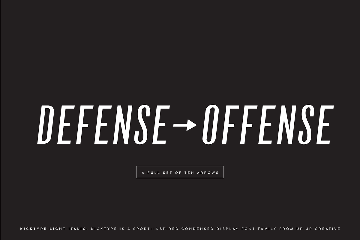 Kicktype Sport-Inspired Font Family, a Sans Serif Font by Up Up Creative (Photo 8 of 15)