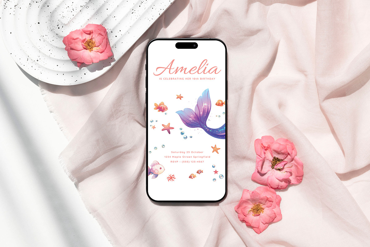 Macaron - Birthday Invitation Pack, an Invitation Template by CinderHeart Designs (Photo 4 of 4)