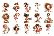 Birthday Woman PNG Clipart Bundle, a Person Illustration by Nicolle's Colorful Art (Thumbnail 4 of 5)