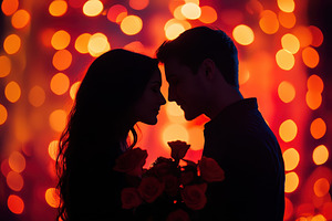 Couple sharing a romantic moment, a Photo by Pavel_design