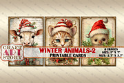 Vintage Christmas animals-2 picture, an Animal Illustration by CraftArtStory (Thumbnail 2 of 4)