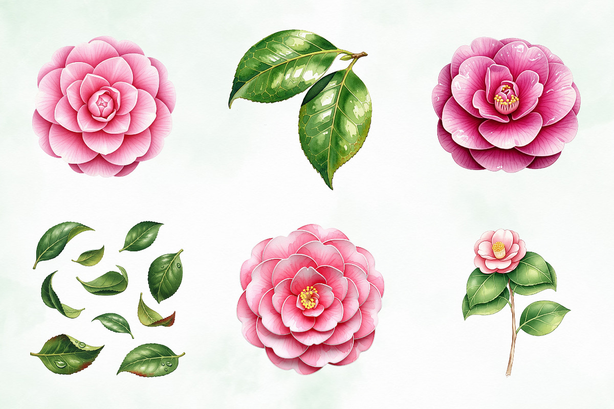 Camellia Flower Bloom PNG Clipart, an Illustration by Creative Art (Photo 6 of 10)