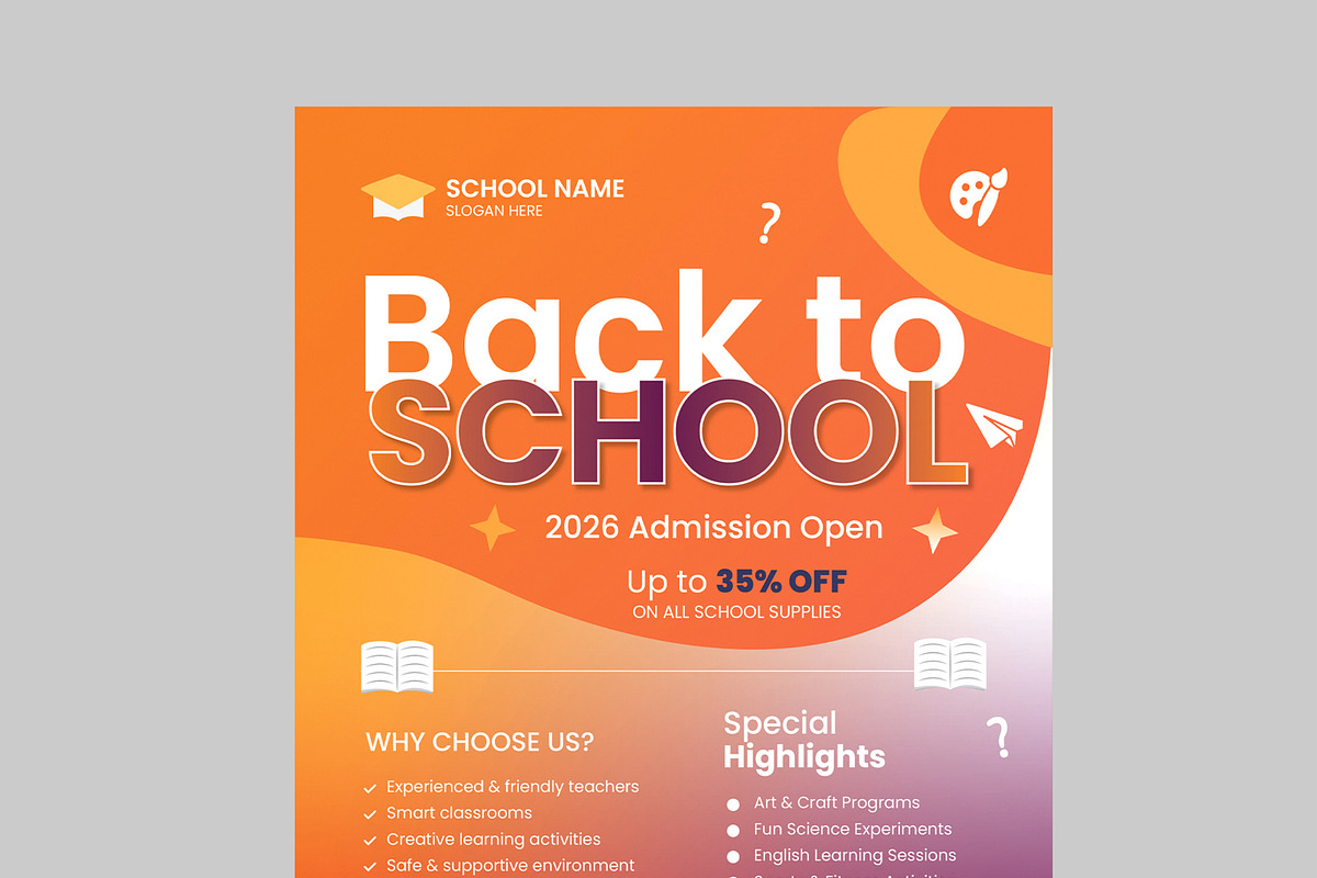 Back to School Flyer, a Flyer Template by MightyDesign (Photo 4 of 8)