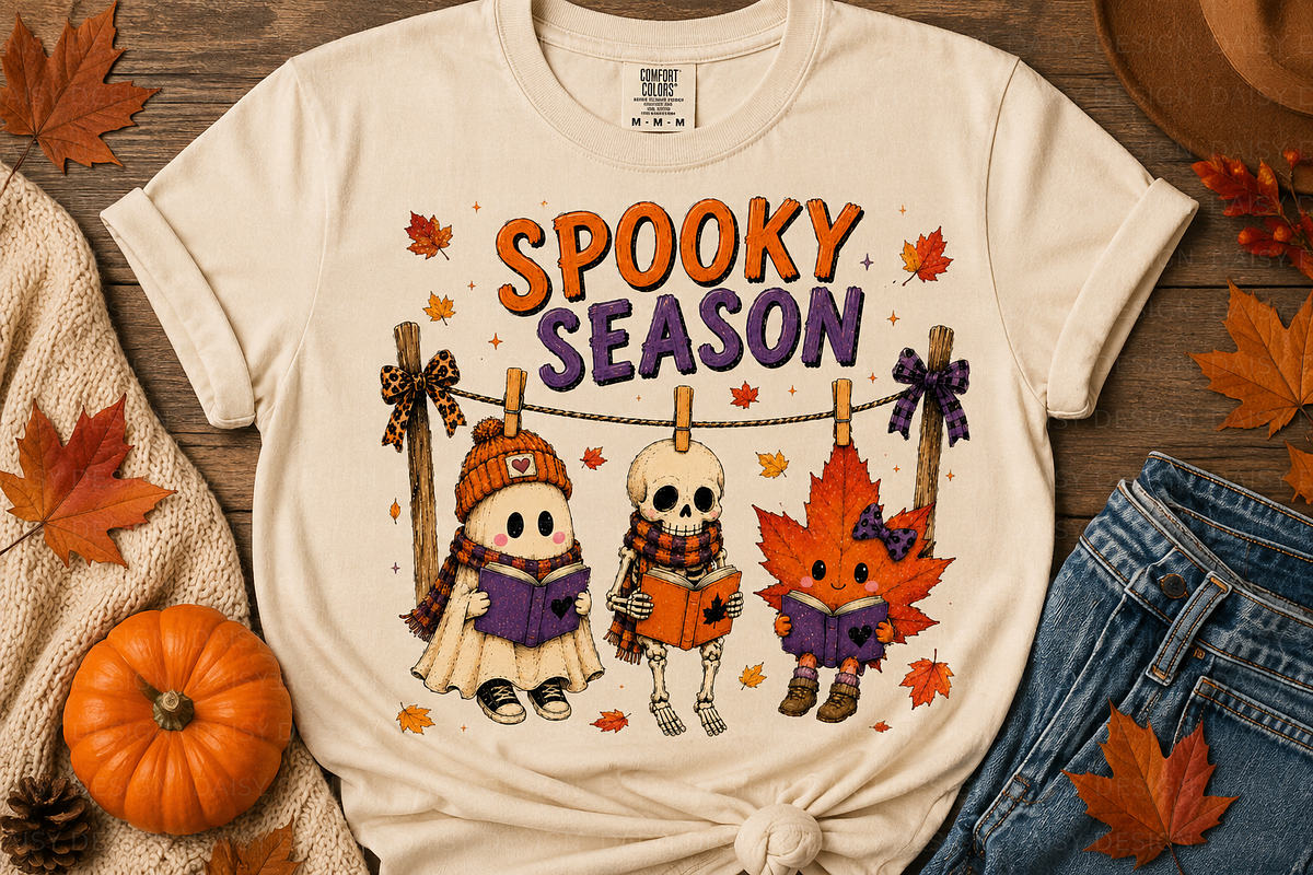 Trendy Fall Preppy Spooky Season PNG, a Seasonal Illustration by Daisy Design (Photo 3 of 3)