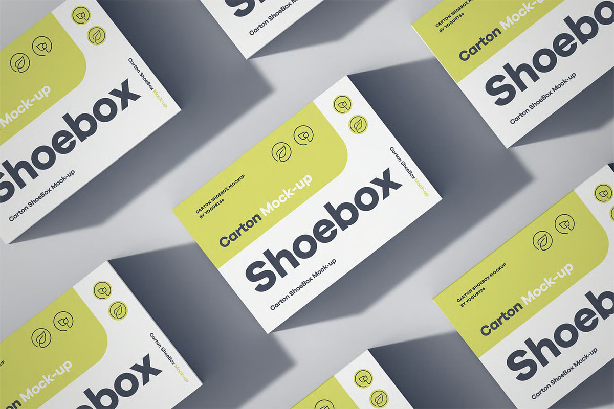 Shoe Box Mock-up, a Packaging Mockup by zippypixelstudio (Photo 8 of 15)