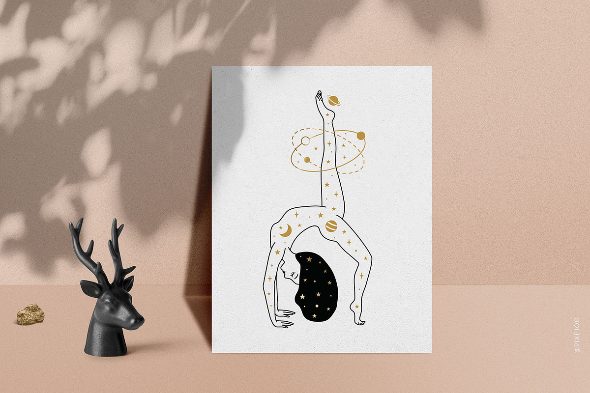 Celestial Woman Collection EPS JPG, an Illustration by Pixejoo (Photo 6 of 13)