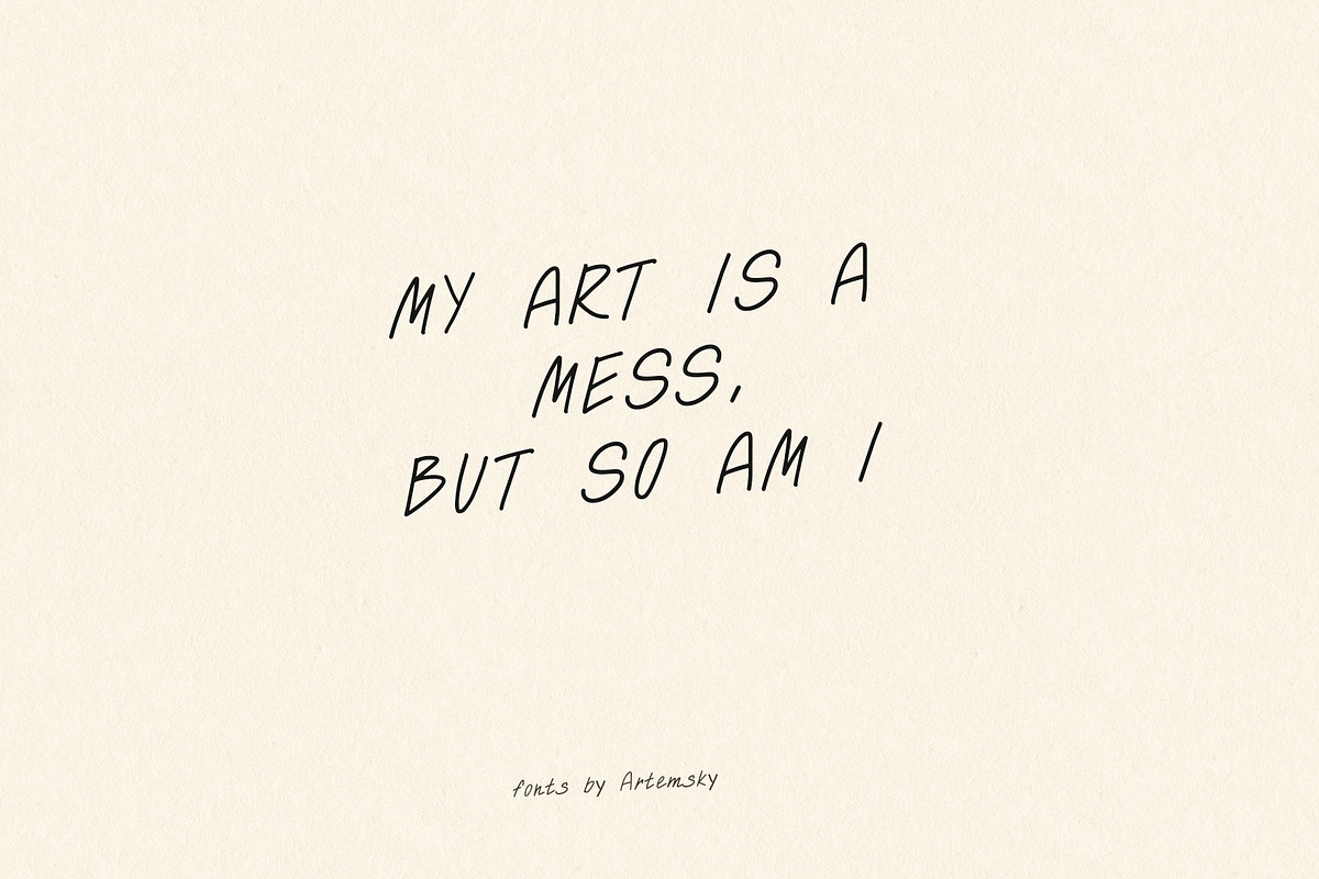 Organic Sans Serif Hand Written Font, a Handwritten Font by Artemsky (Photo 10 of 10)