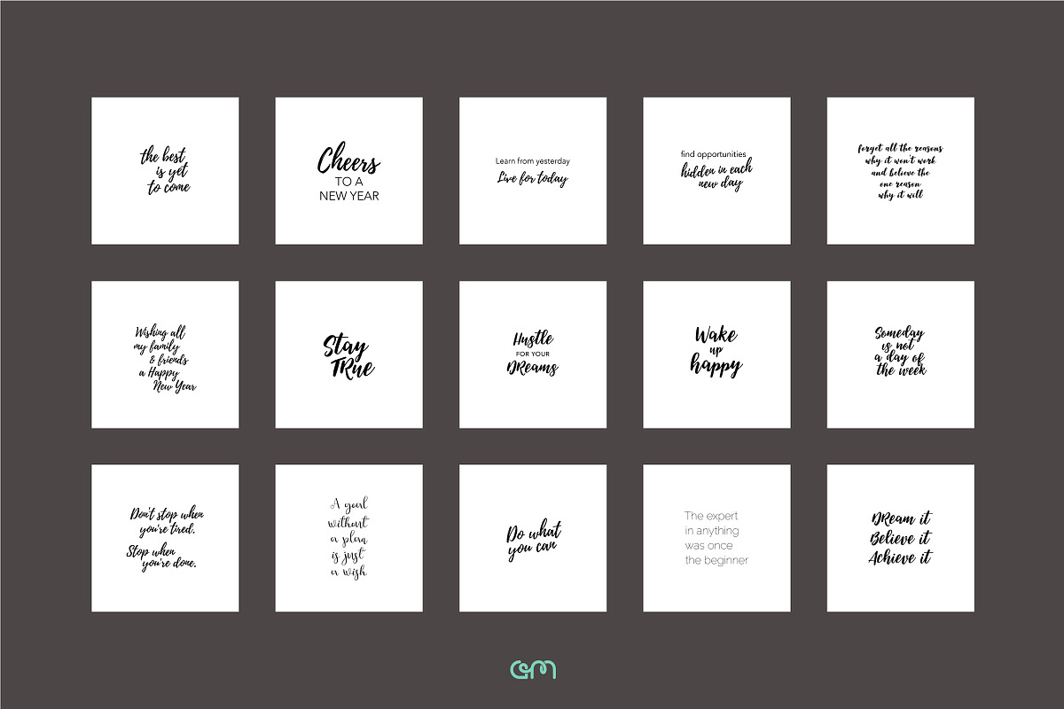 New Year Quote Bundle, a Social Media Template by AM Studio (Photo 11 of 12)