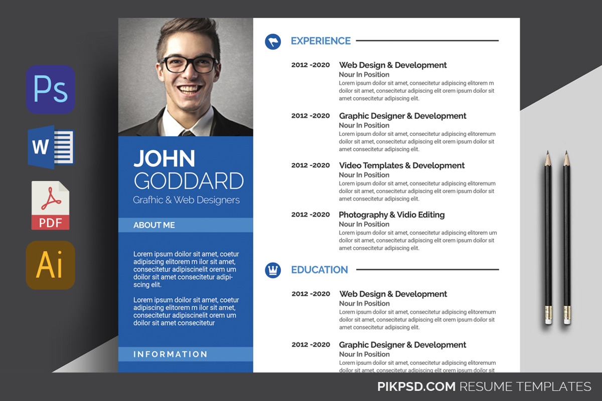 3-Piece Resume/CV Set, a Resume Template by graphicforest (Photo 2 of 5)