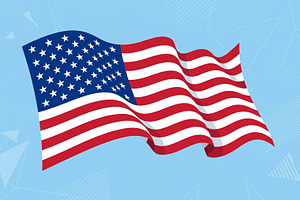 Waving United States Flag