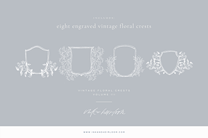 Vintage Floral Crest Set Vol. 3