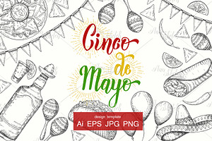 Vector Cinco de Mayo template