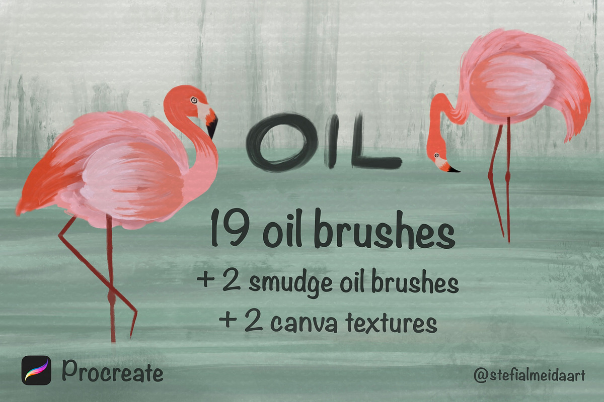 Oil painting Procreate brush pack, a Brush Add-On by Ink by Stefi (Photo 1 of 3)