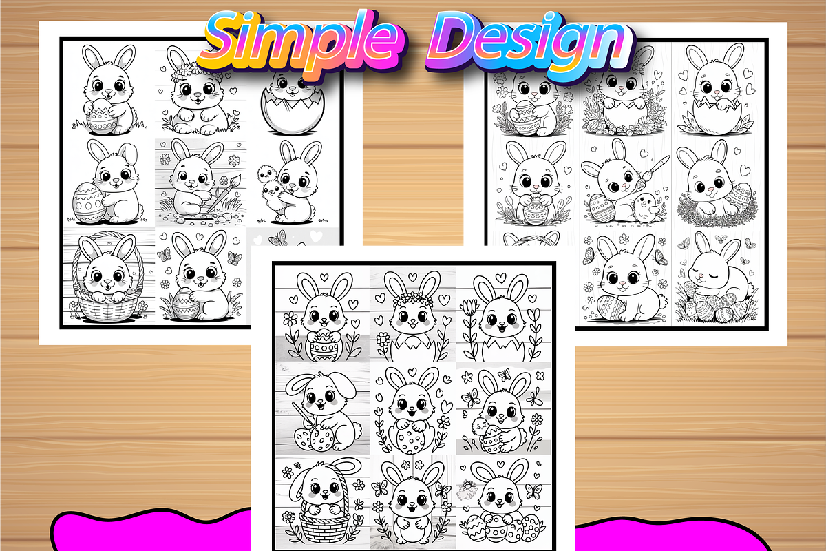 Cute Cartoon Easter Bunny Coloring, an Animal Illustration by Design Home (Photo 4 of 5)