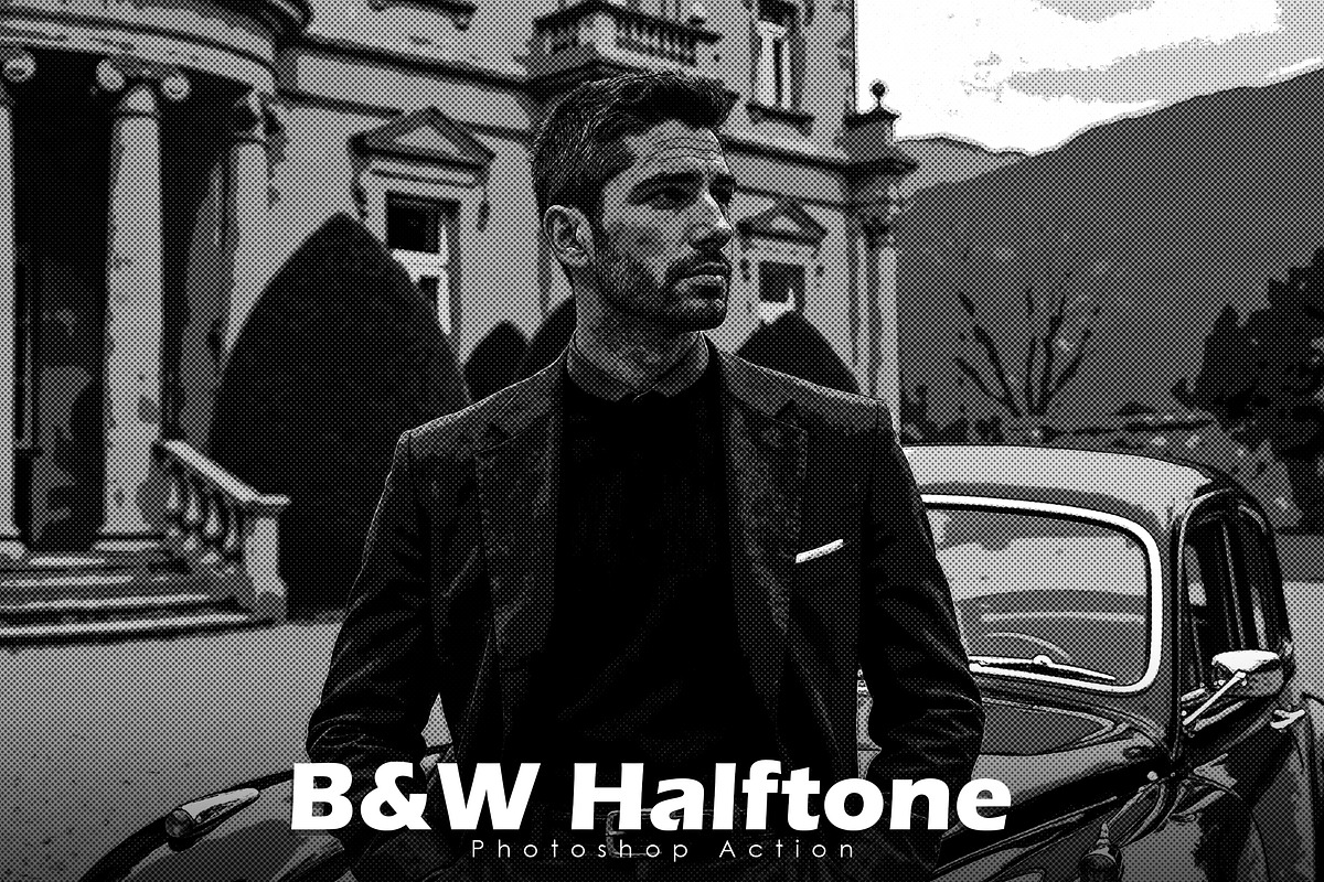 B&W Halftone Action, an Action Add-On by Vatdesign (Photo 1 of 4)