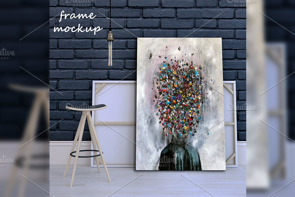 Canvas Scene Mockup, a Print Template by desgiant (Photo 1 of 4)