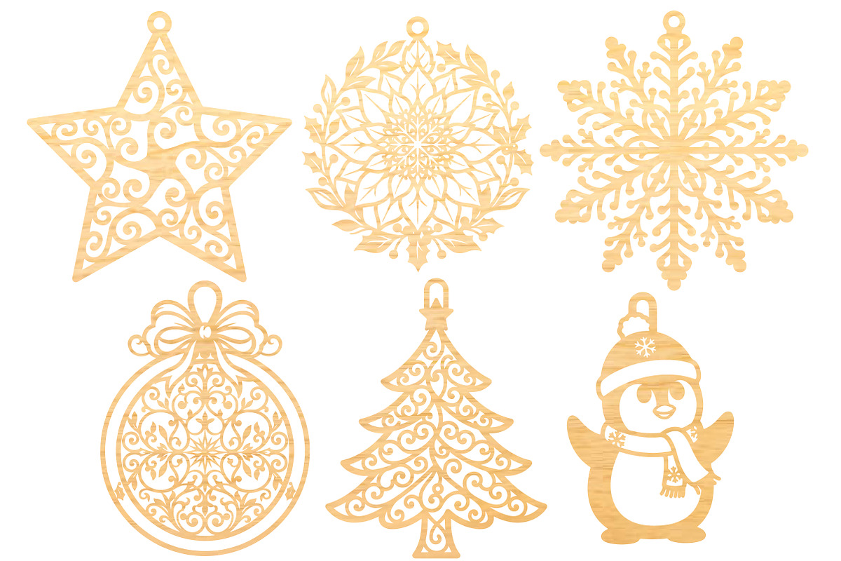 18 Christmas Earrings Laser Cut, an Object Graphic by DreamCafeArt (Photo 6 of 7)
