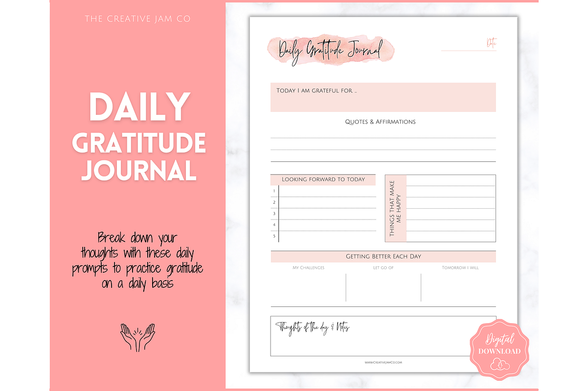 Printable Gratitude Journal BUNDLE, a Templates & Theme by Templatables (Photo 5 of 10)