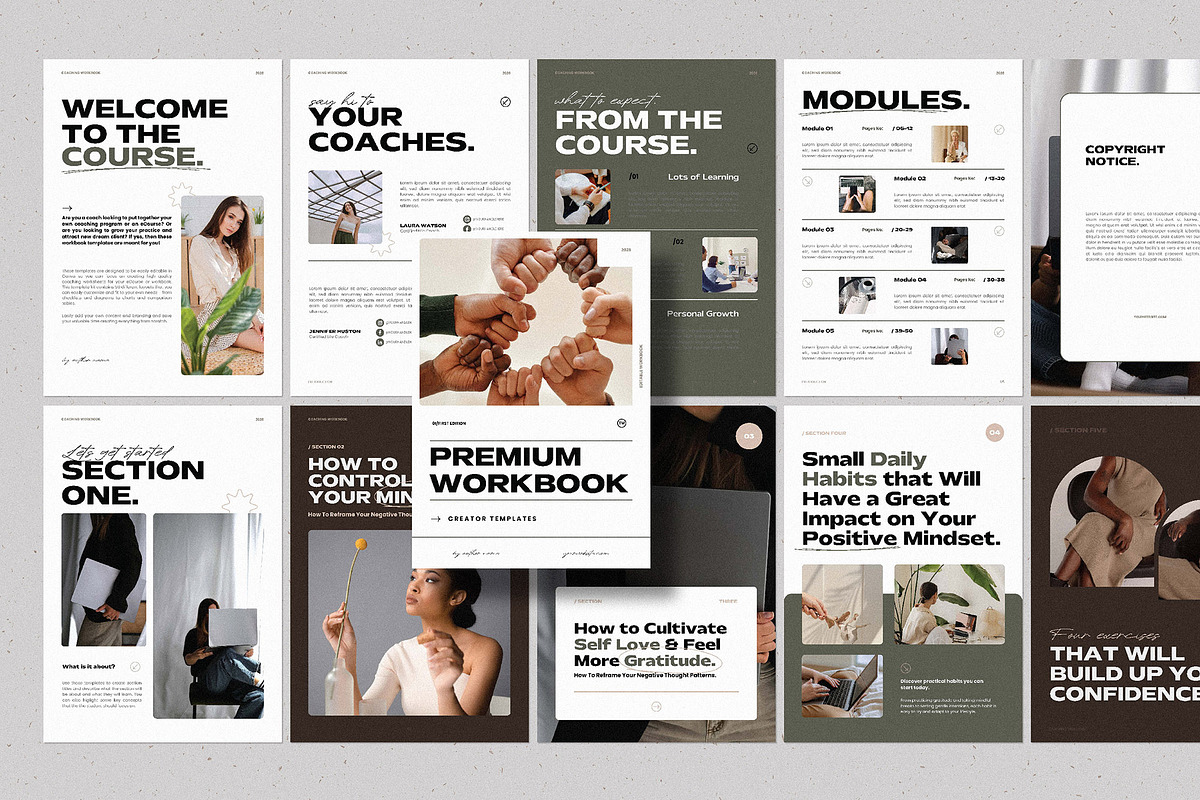 Premium Workbook Templates For Canva, a Marketing Template by AndrewPixel (Photo 2 of 12)