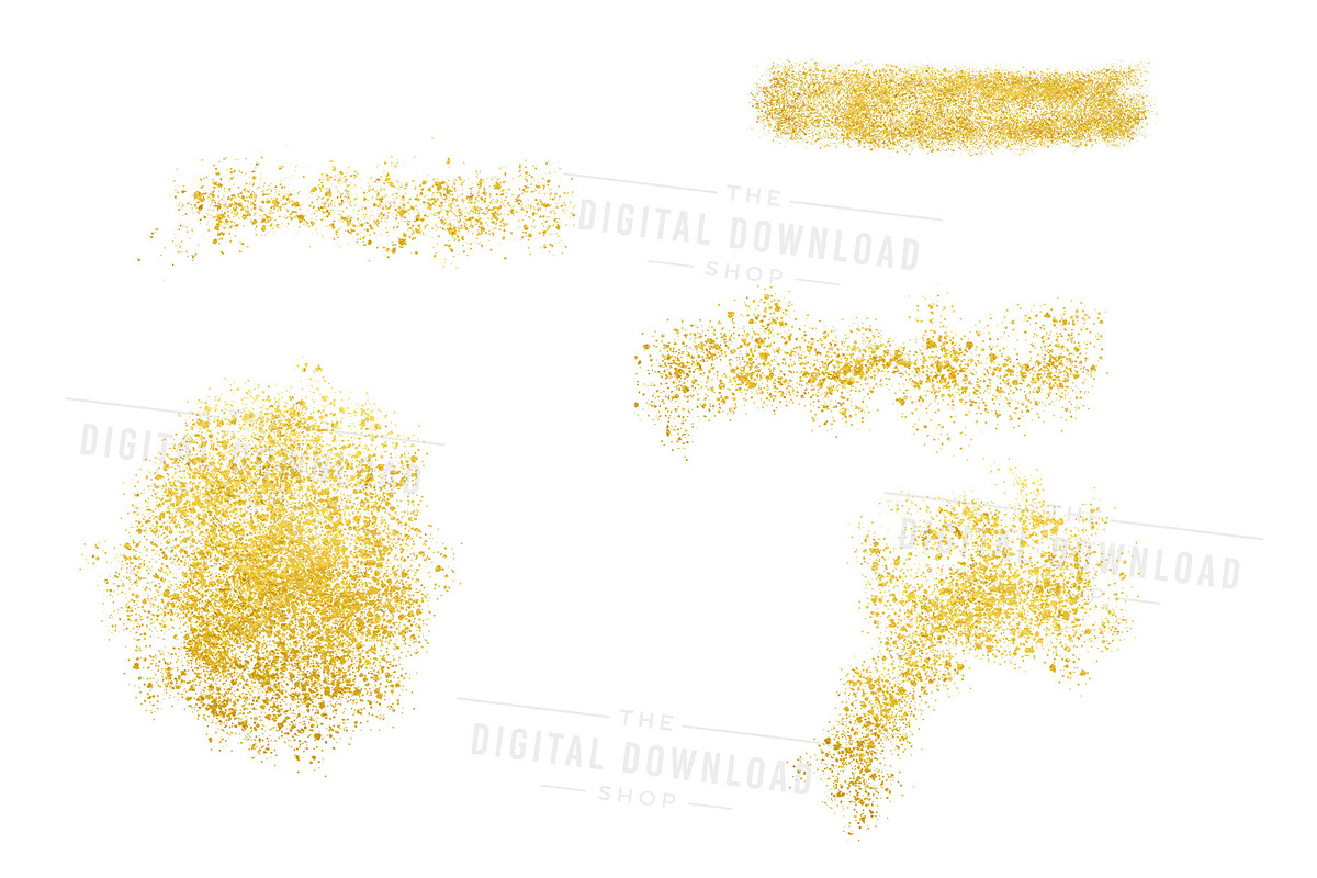 Gold Splatters Clipart | Gold Dust, an Object Graphic by The Digital Download Shop (Photo 9 of 9)