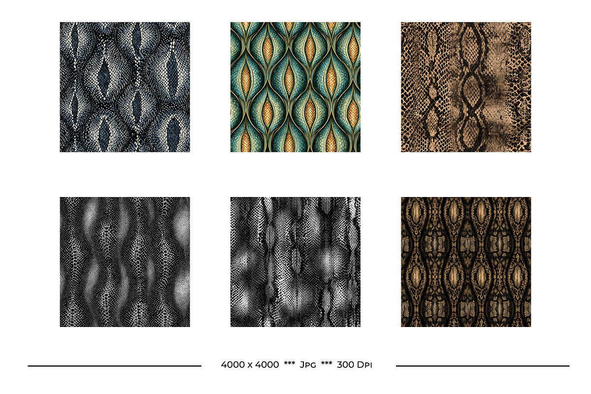 Snakeskin Retro Art Style Designs, a Pattern Graphic by karenfoleyphoto (Photo 5 of 10)