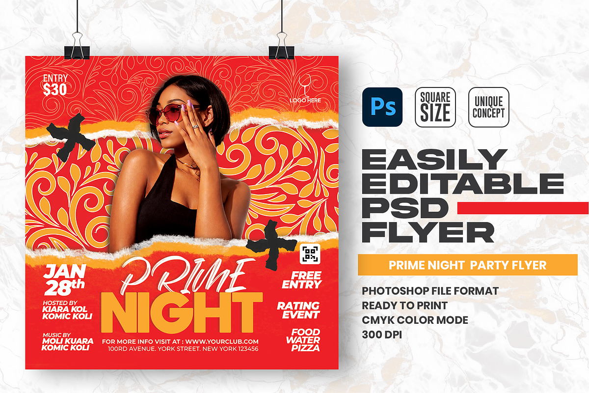 Prime night party flyer Design, a Flyer Template by Shajib Shikder (Photo 1 of 2)