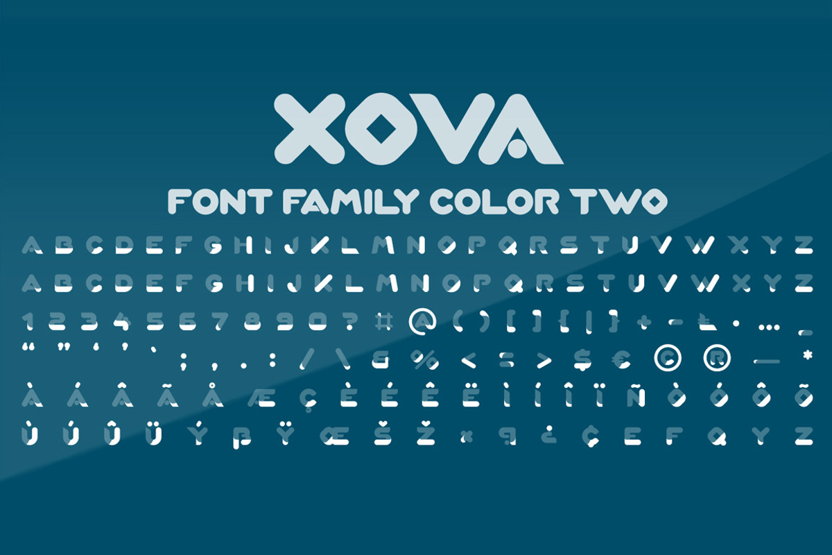 XOVA Layered Font Family preview 6