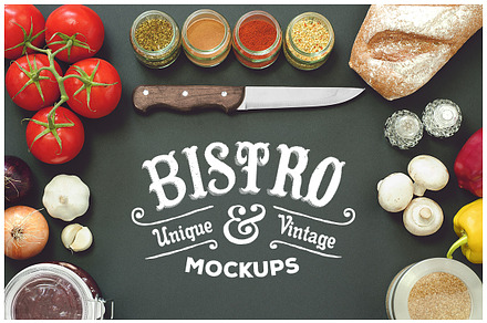 5 Bistro Mockups Pack