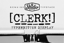 Clerk | Typewritten Display Type!