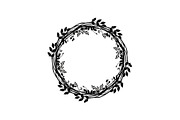 Nature Frame Art Silhouette Clipart, a Graphic by hafijul (Thumbnail 11 of 13)