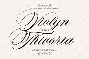 Violyn Wedding Thivoria, a Script Font by HKL Studio