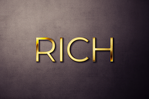 Realistic Gold Text Mockup