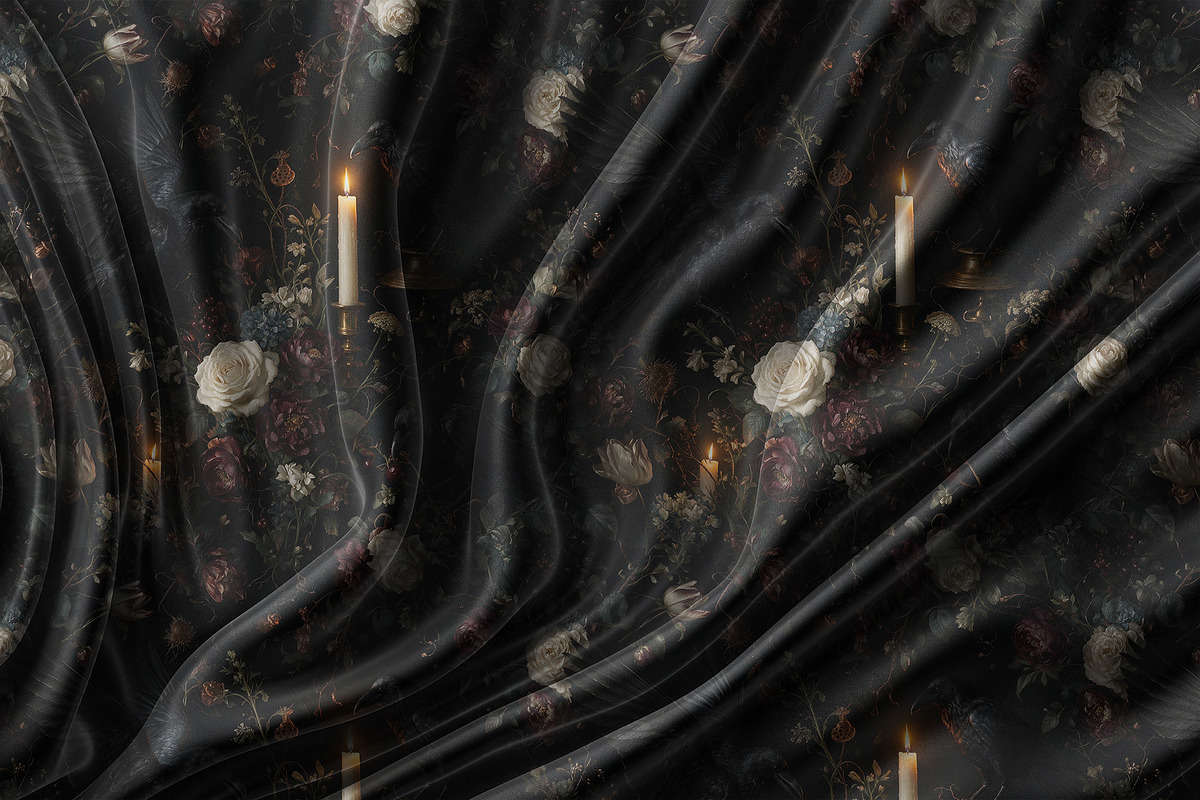 RAVEN'S NIGHT Seamless Pattern, a Pattern Graphic by AYAKA Studio Co. (Photo 4 of 10)
