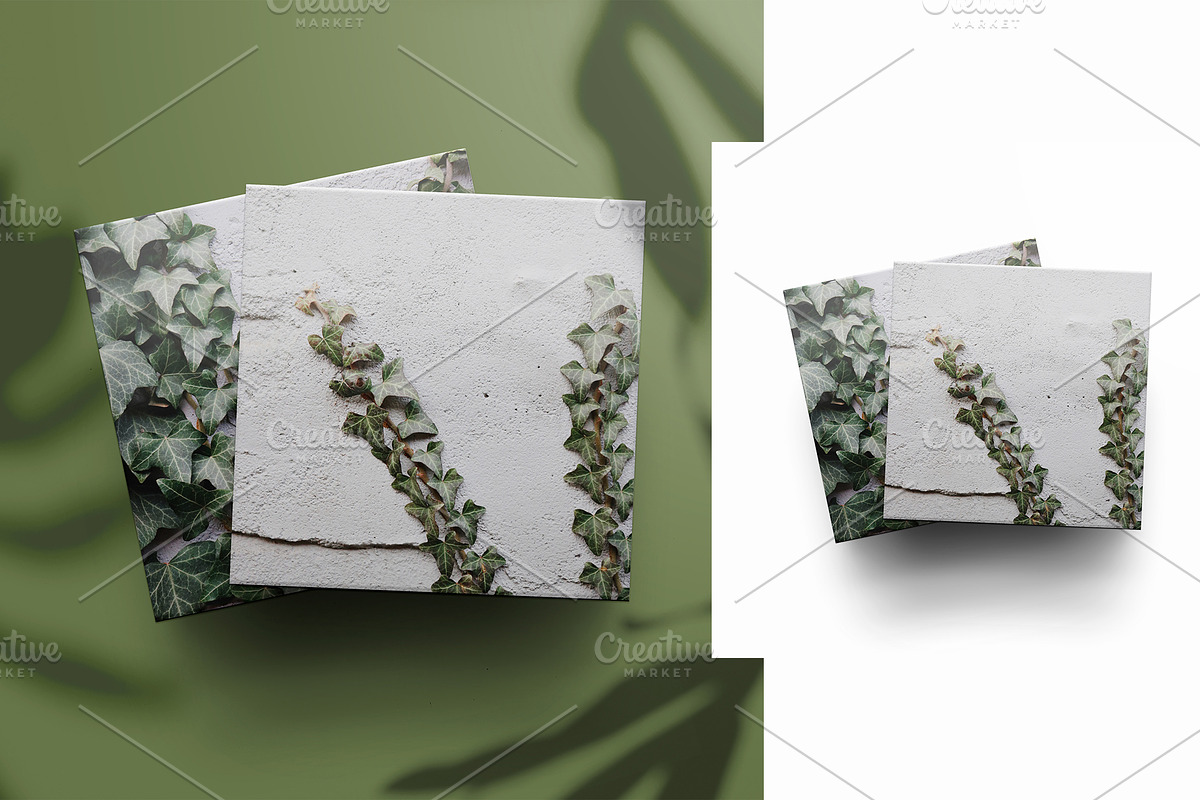 SET of 4 SQUARE COASTERS, a Product Mockup by Moonlight Creative (Photo 4 of 9)
