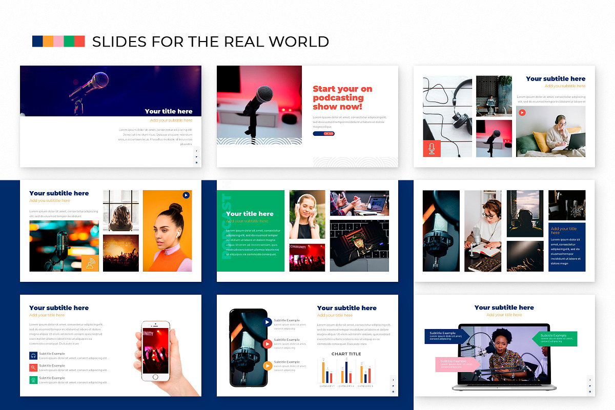 Podcast Powerpoint Template, a Presentation Template by Zacomic Studios (Photo 8 of 12)