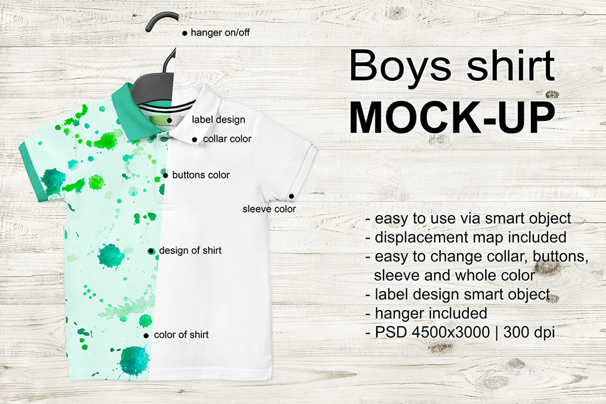 Boys shirt Mock-up, a Shirt Mockup by RM_design (Photo 1 of 2)