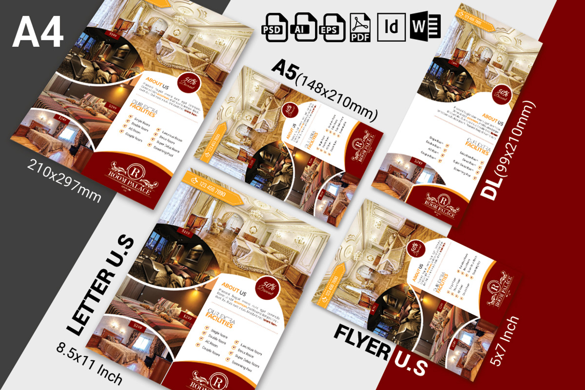 10 Hotel Flyers Bundle 90% OFF, a Flyer Template by Imagine Design Studio