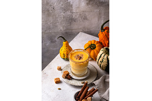 Autumn drink spicy pumpkin smoothie, a Food & Drink Photo by Yulia Furman