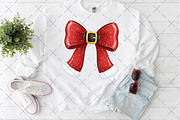 Christmas Coquette Santa Bow PNG, an Illustration by Craft Nest (Thumbnail 2 of 6)